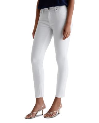Prima Mid Rise Ankle Cigarette Jeans in White