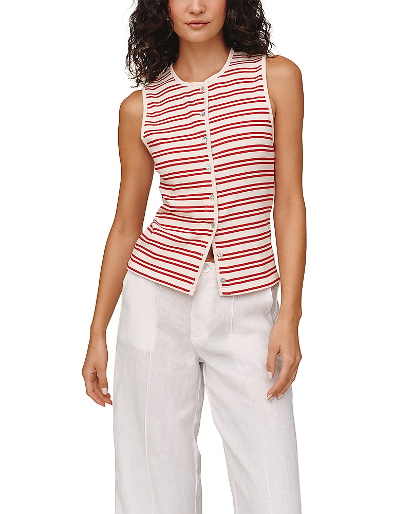 Bella Dahl Sleeveless Fitted Button Down Top