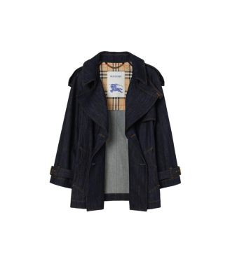 Short Denim Fitzrovia Trench Coat