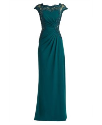  Johari Embroidered Illusion Gown