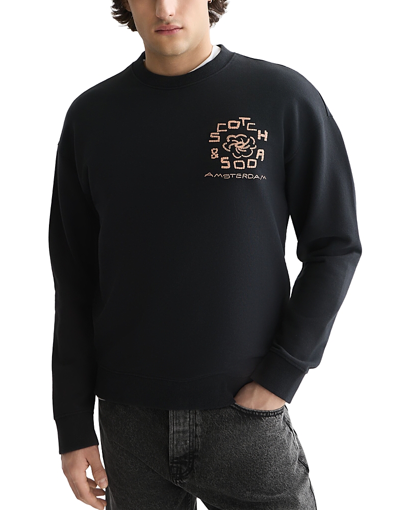 Scotch & Soda Front and Back Artwork Relaxed Fit Sweatshirt