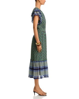 Cheryl Ruffle Sleeve Dress