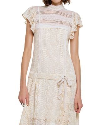 Victorian Lace Combo Drop Waist Dress