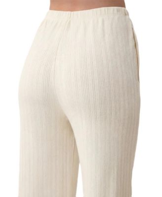  Pointelle Wide Leg Pant