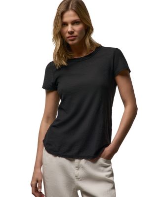 Sheer Slub Crew Neck Tee