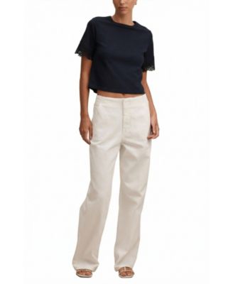  Women's Rosemary Lace Trim Tee