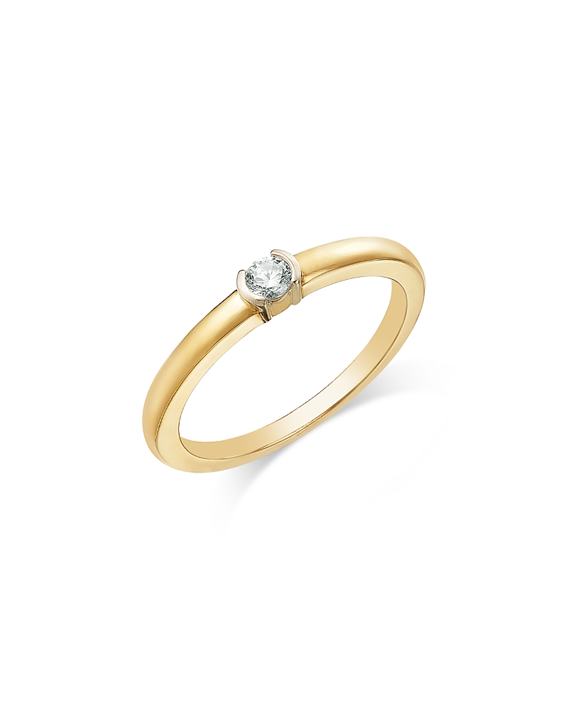 Bloomingdale's Fine Collection Diamond Bezel Stacking Ring in 14K Yellow Gold, 0.15 tcw