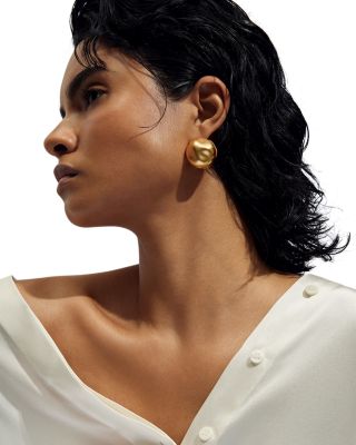 Tiara Sculptural Sphere Front to Back Earrings