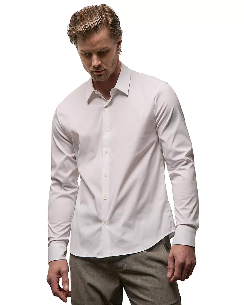 James Perse Matte Stretch Poplin Dress Shirt