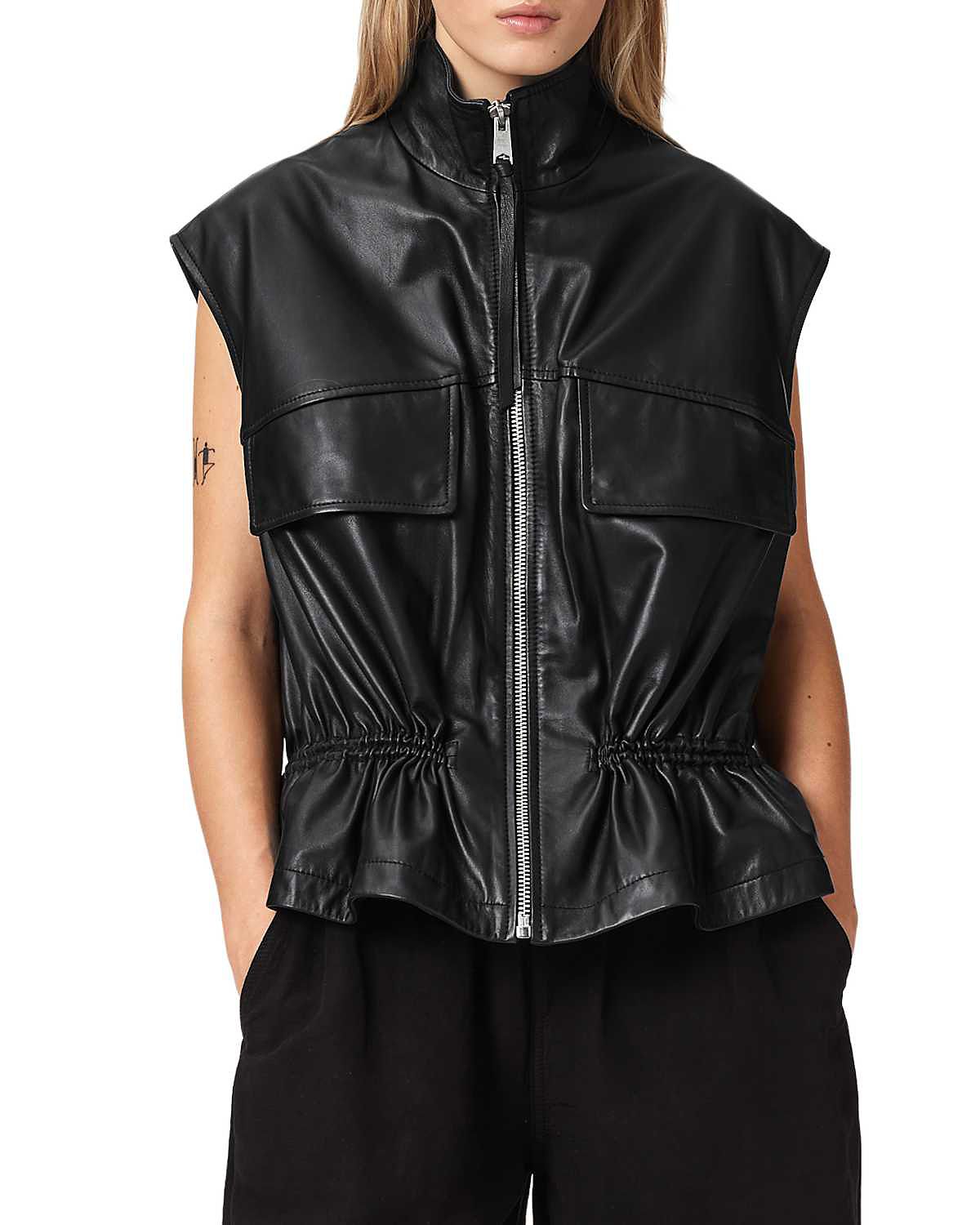 Allsaints Flor Leather Vest
