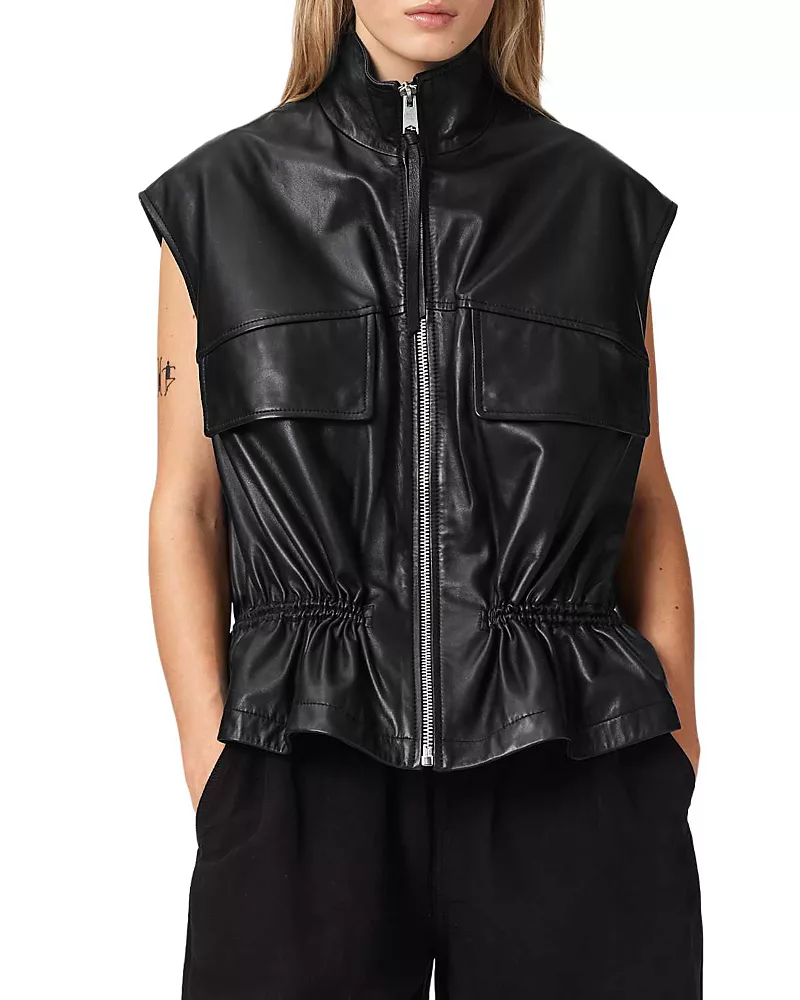 Allsaints Flor Leather Vest