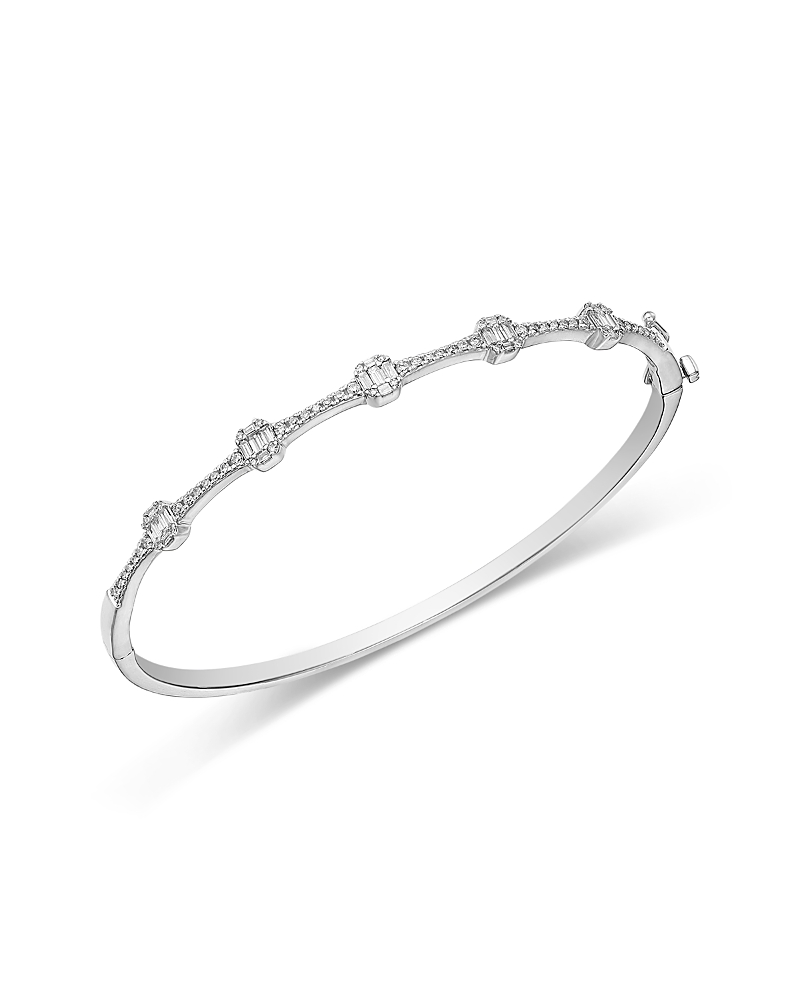 Bloomingdale's Fine Collection Diamond Bangle Bracelet in 14K White Gold, 0.50 tcw