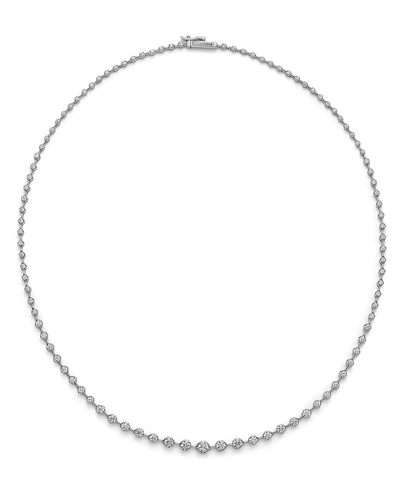 Bloomingdale's Fine Collection Luxe Collection Certified Diamond Graduated Tennis Necklace in 14K Gold, 3.0 tcw