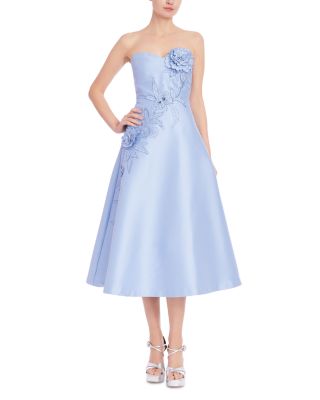 Appliqu&eacute;d Embroidered Strapless Dress - Exclusive