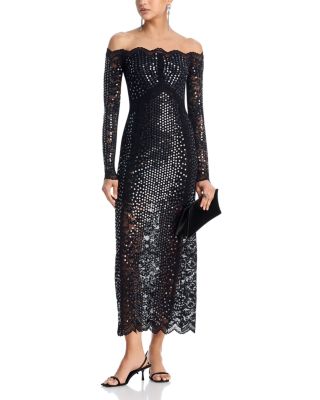Sequinned Lace Gown