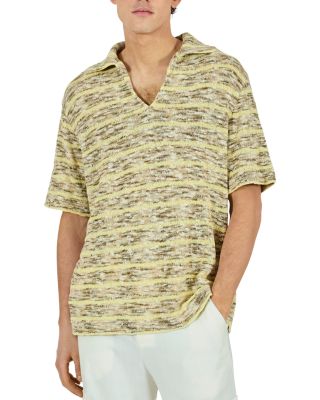 Multi Color Striped Knit Polo