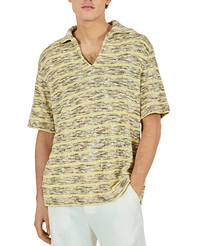 Krost Multi Color Striped Knit Polo