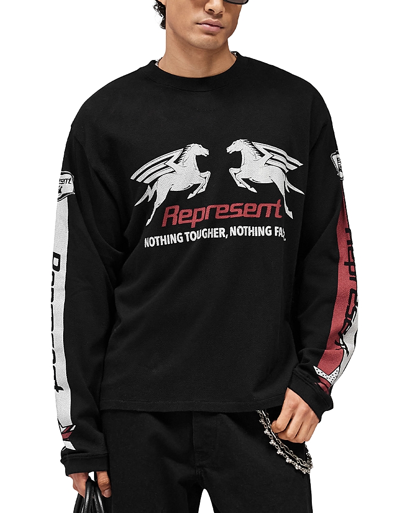 Represent Mesh Pegasus Long Sleeve T Shirt