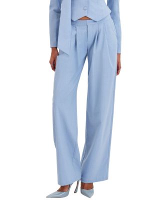  Reva Pinstripe Single Pleat Pants