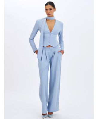  Renley Pinstripe Peplum Blazer