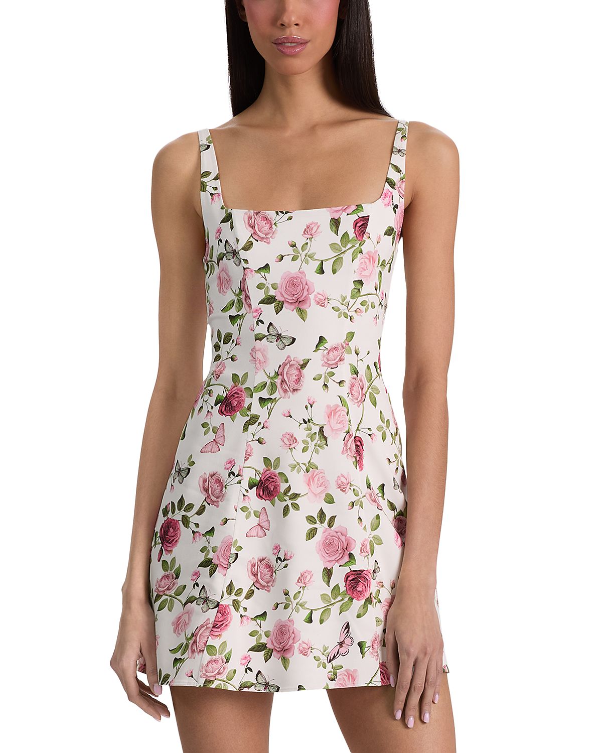 Alice and Olivia Julia Scoop Neck Mini Dress