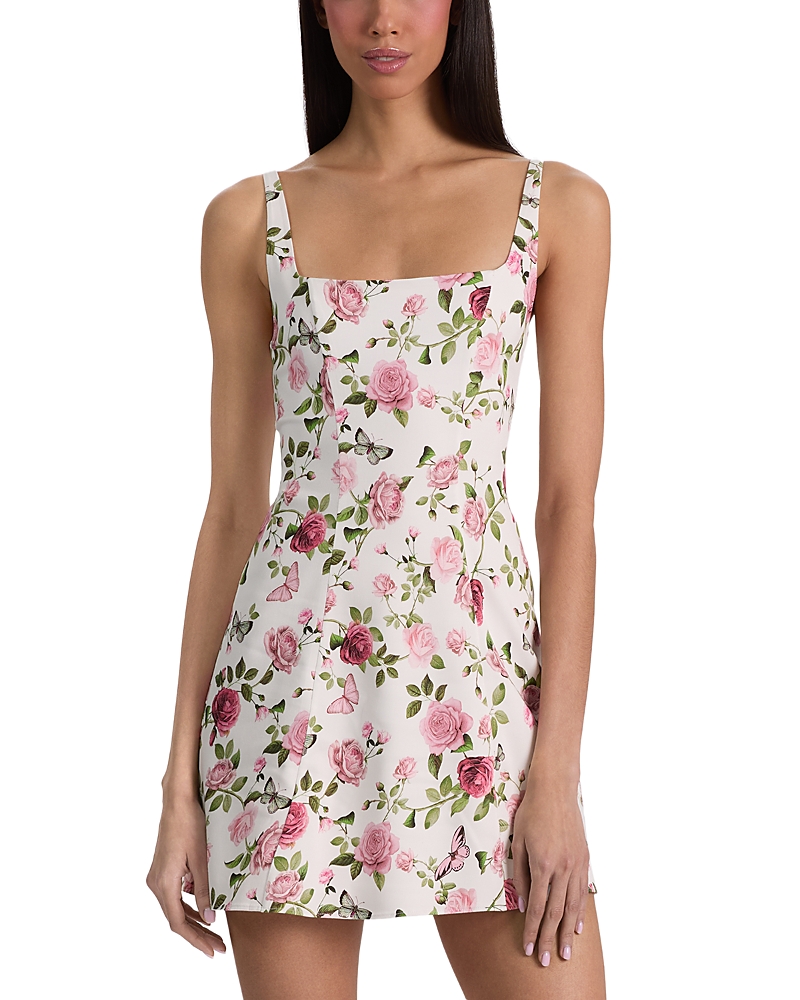 Alice and Olivia Julia Scoop Neck Mini Dress