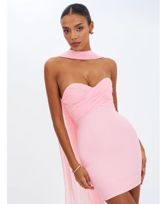  Olivia Strapless Crossover Mini Dress