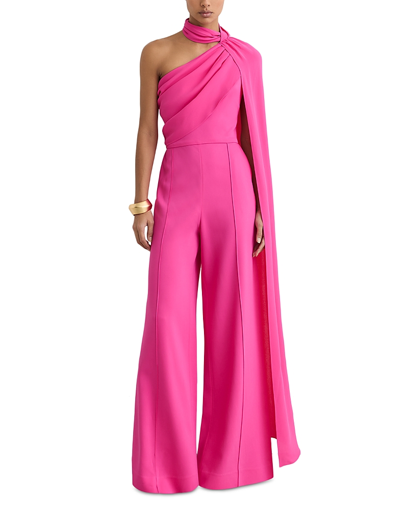Reiss Petites Draped One Shoulder Jumpsuit