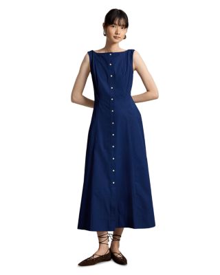 chinese dress ladies Lace-Up Long Royal Blue Prom Dress with Embroidery Royal Blue / Large main image 0
