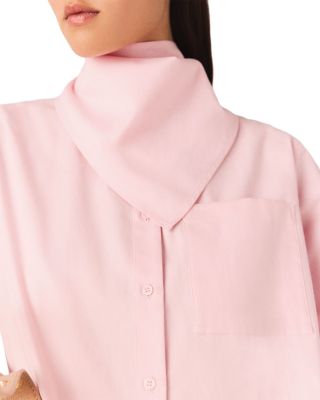 Cionea Removable Scarf Shirt