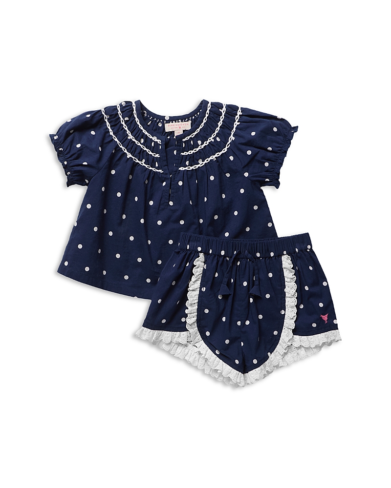 Pink Chicken Girls' Millie Dot Top & Shorts Set - Little Kid