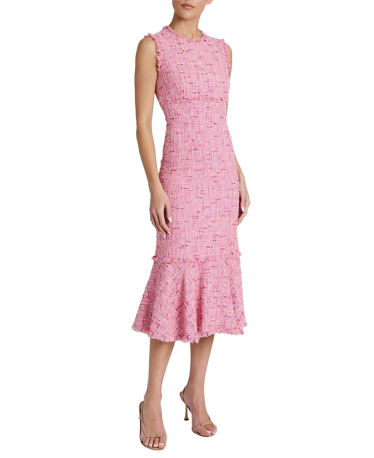 Santorelli Andi Sleeveless Sheath Tweed Dress