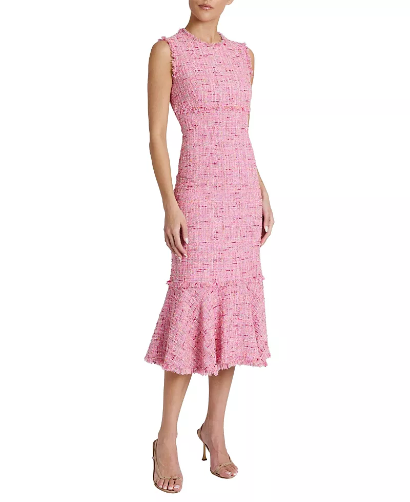 Santorelli Andi Sleeveless Sheath Tweed Dress