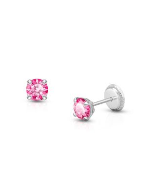 Girls' 14K Gold Crystal Birthstone Stud Earrings - Baby, Little Kid, Big Kid