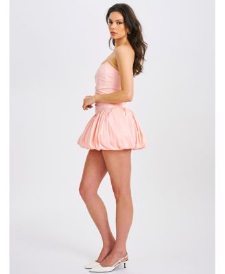  Olettaa Drop Waist Bubble Hem Mini Dress