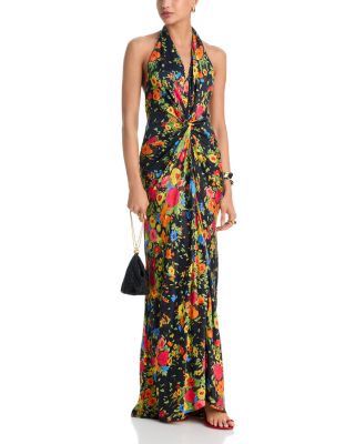 A. L.c. Mabel Twist Front Halter Maxi Dress In Multi