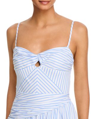 aqua ruffled asymmetrical hem dress Asymmetrical ruffled dress blue For Women