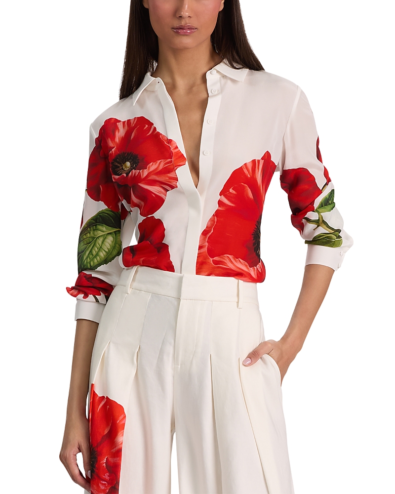 Alice and Olivia Willa Silk Top
