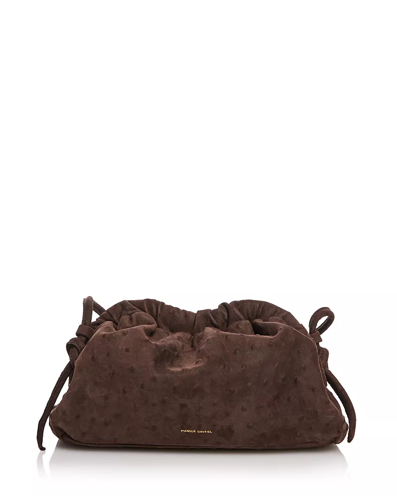 Mansur Gavriel Mini Embossed Leather Cloud Clutch
