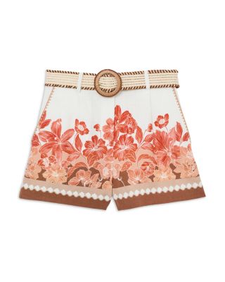 Samira Linen Belted Shorts