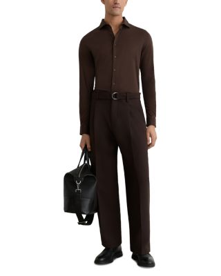 Slim Fit Brown Shirt