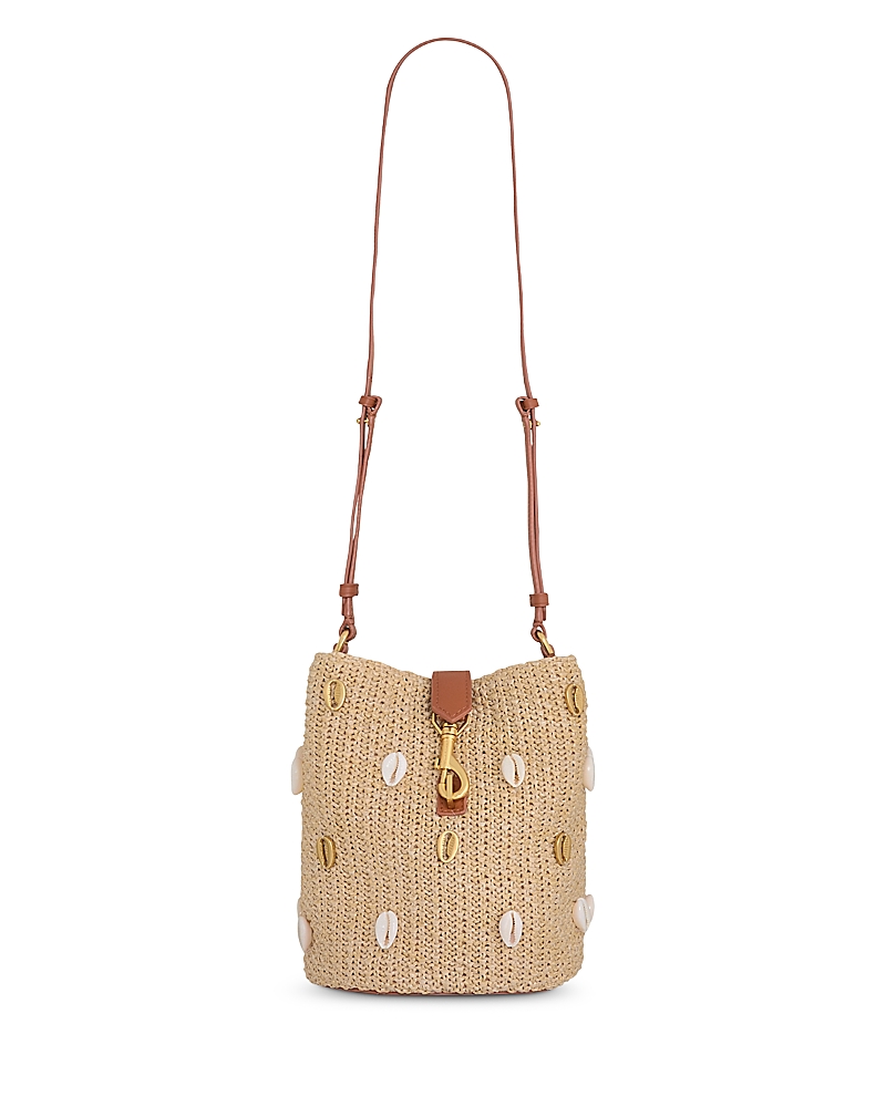 Rebecca Minkoff Megan Small Seashell Raffia Bucket Bag