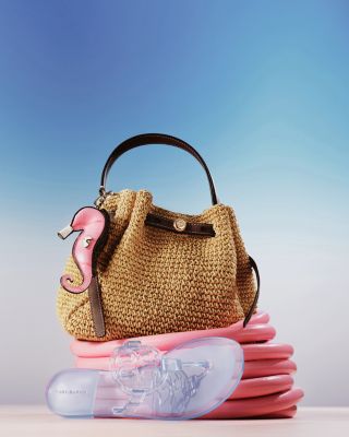 Romy Straw Bucket Bag