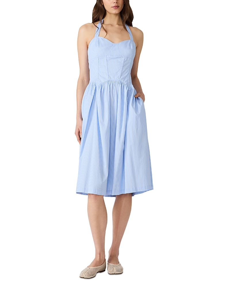 Steve Madden Leigh Anne Stripe Halter Dress