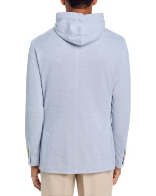 Cotton Linen Jersey Jacket With Removable Hoodie