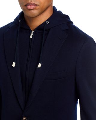 Wool Jersey Jacket & Removable Hoodie