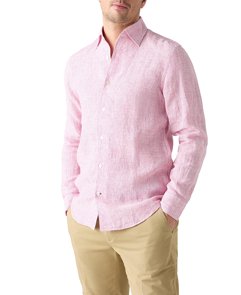 Robert Talbott Morgan Medium Stripe Linen Shirt