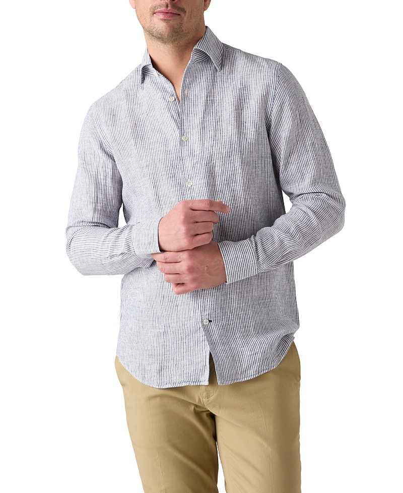 Robert Talbott Morgan Medium Stripe Linen Shirt