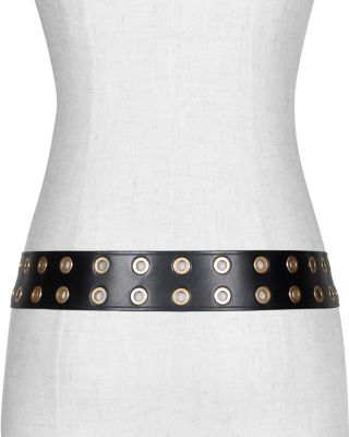 Women's Flat Eyelets Leather Belt
