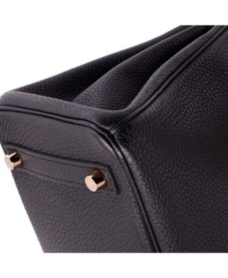 Birkin 25 Handbag Black Togo with Rose Gold Hardware